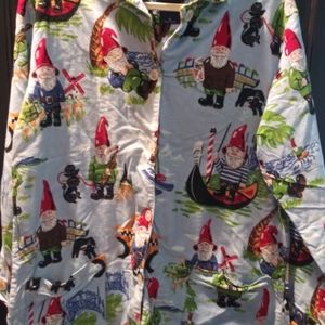 Garden Gnome pajama top. Size XL